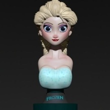 Prinzessin elsa Büste Kunst - Spielzeug 3d drucken eingefroren toons 3d print model - Mito3D