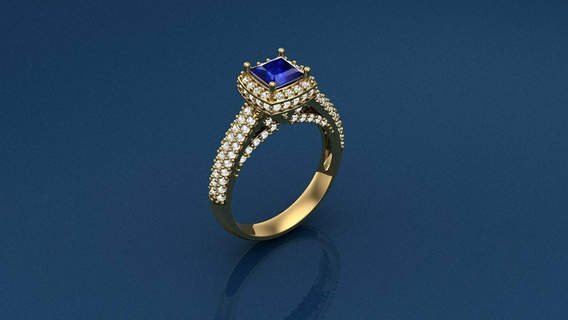 Princesse fantaisie type anneaux bague homme bijoux conception meilleur diamant engagement mariage or génial imprimable précieux mode saphir brillant gemme 3d print model - Mito3D