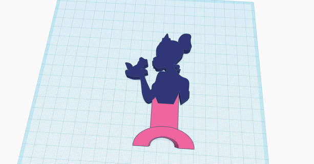 Princesa rã suporte loungefly Bolsa Disney 3d print model - Mito3D