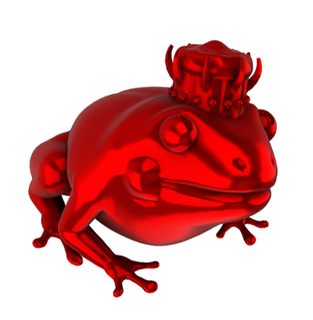 princess frog crowned toad sculpture figure 3d print model - Mito3D