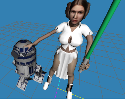 prenses Leia organa Yıldız Savaşları düşük poli 3d Yazdır karakter 3d print model - Mito3D