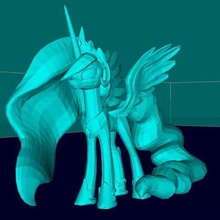 la princesa luna juego de juguete pony mlp criatura creality celestia 3d print model - Mito3D