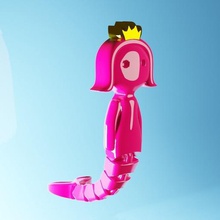la princesse sirène gadget bureau de jouets art toy flexible articulés imprimer place mermy du poisson 3d print model - Mito3D
