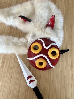 princesa mononoke máscara ghibli cosplay traje disfraz 3d print model - Mito3D