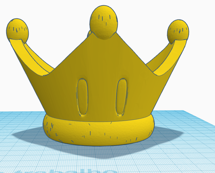 princess peach crown super mario 3D print model - Mito3D