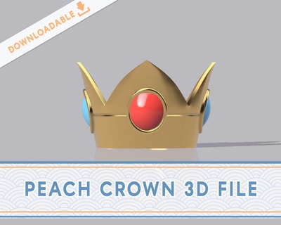 Princesa pêssego coroa mario Nintendo cosplay terno 3d print model - Mito3D
