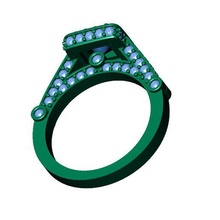 Prinzessin Ring Schmuck Ring stl Diamant Prinzessin 3dm 3d print model - Mito3D