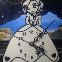 princess sofia clock two types stand home decor 3d print model - Mito3D