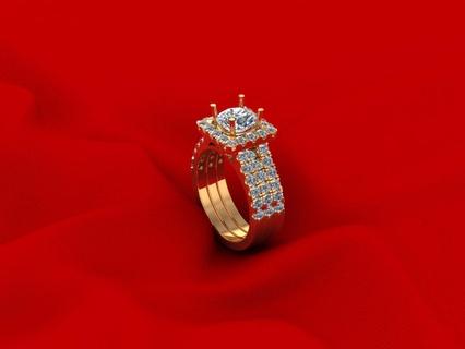 Princesse mariage bague r2 pendentif bijoux maman solitaire Budha Collier boucle d'oreille 3d impression imprimable art 3d print model - Mito3D