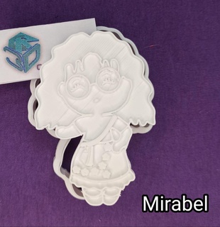 princesas Mirabel cortadores sello Galleta galletas decoraciones texturas panadería bebé ducha alivio princesa blanca nieves hermoso jazmín Cenicienta paseo 3d print model - Mito3D