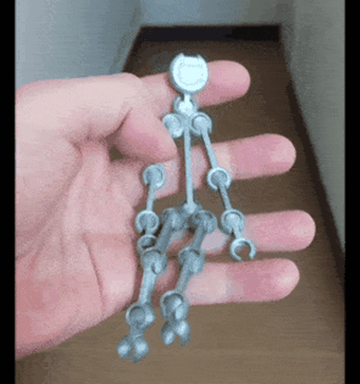 print in place articulado homem bonhomme impressão colocar flexível brinquedo jogos estatueta 3d print model - Mito3D