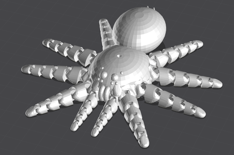 print in place articulado tarántula araña impresión sitio 3d print model - Mito3D