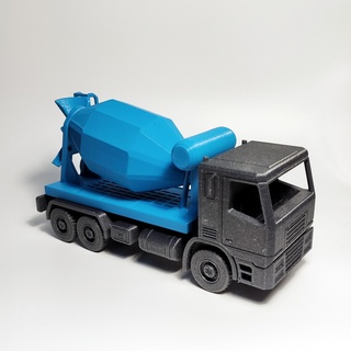 print-in-place cement mixer module vehicle car truck offroad engine articulated construction machine toy moving mechanism parts toys 3d print model - Mito3D