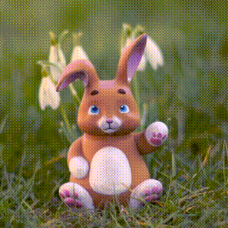 print-in-place cute lucky bunny rabbit easter print place flexi articulated supports decoration cat compliant mechanism toy 3d print model - Mito3D
