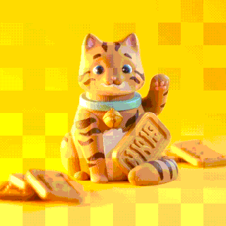 print in place lindo suerte gato gatito maneki neko impresión sitio flexi articulado mecanismo obediente apoya juguete decoración 3d print model - Mito3D