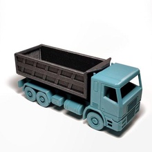 print-in-place dump bucket module gadget truck modular toy custom customizable 6x6 transport vehicle printinplace print place working articulated 3d print model - Mito3D
