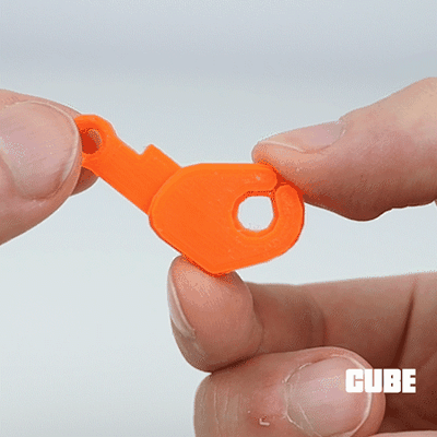 print-in-place gotcha meme keychain funny print in place toy fingers hand 3d print model - Mito3D