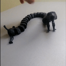 print in place muuuucho Weiner perro juego flexible articulado juguete 3d print model - Mito3D