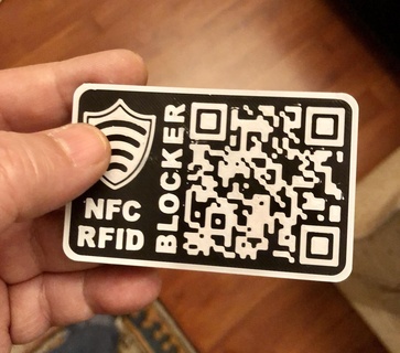 print in place nfc rfid bloqueador tarjeta 100 proteccion probado crédito bricolaje diy robo rozando 3d print model - Mito3D