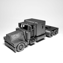 print-in-place peterbilt 359 truck gadget tractor-trailer trailer tractor lorry transport functional working sleeper wheels vehicle car toy 3d print model - Mito3D