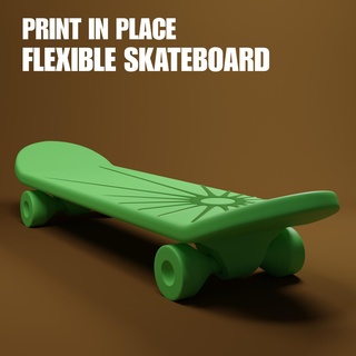 print-in-place skateboard skateboard print place flexible flexi surfboard vehicle toy mini  3d print model - Mito3D