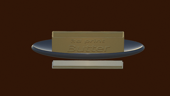 print butter gluestick holder glue stick box smooth meme lid 3d print model - Mito3D