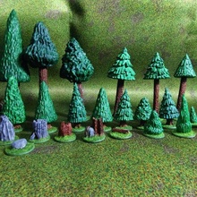 impresión bosque arboles 28mm 3d print model - Mito3D