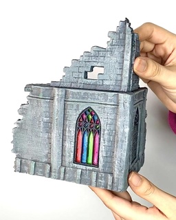 impression n' rouleau gothique cathédrale 40 40000 bataille terrain wargaming Warham âge table donjon carrelage texture dnd argile sœurs éclaireur 3d print model - Mito3D