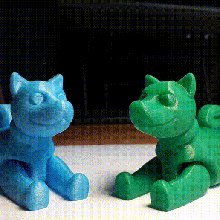 impresión sitio articulado shiba juego inu lindo juguete 3d print model - Mito3D