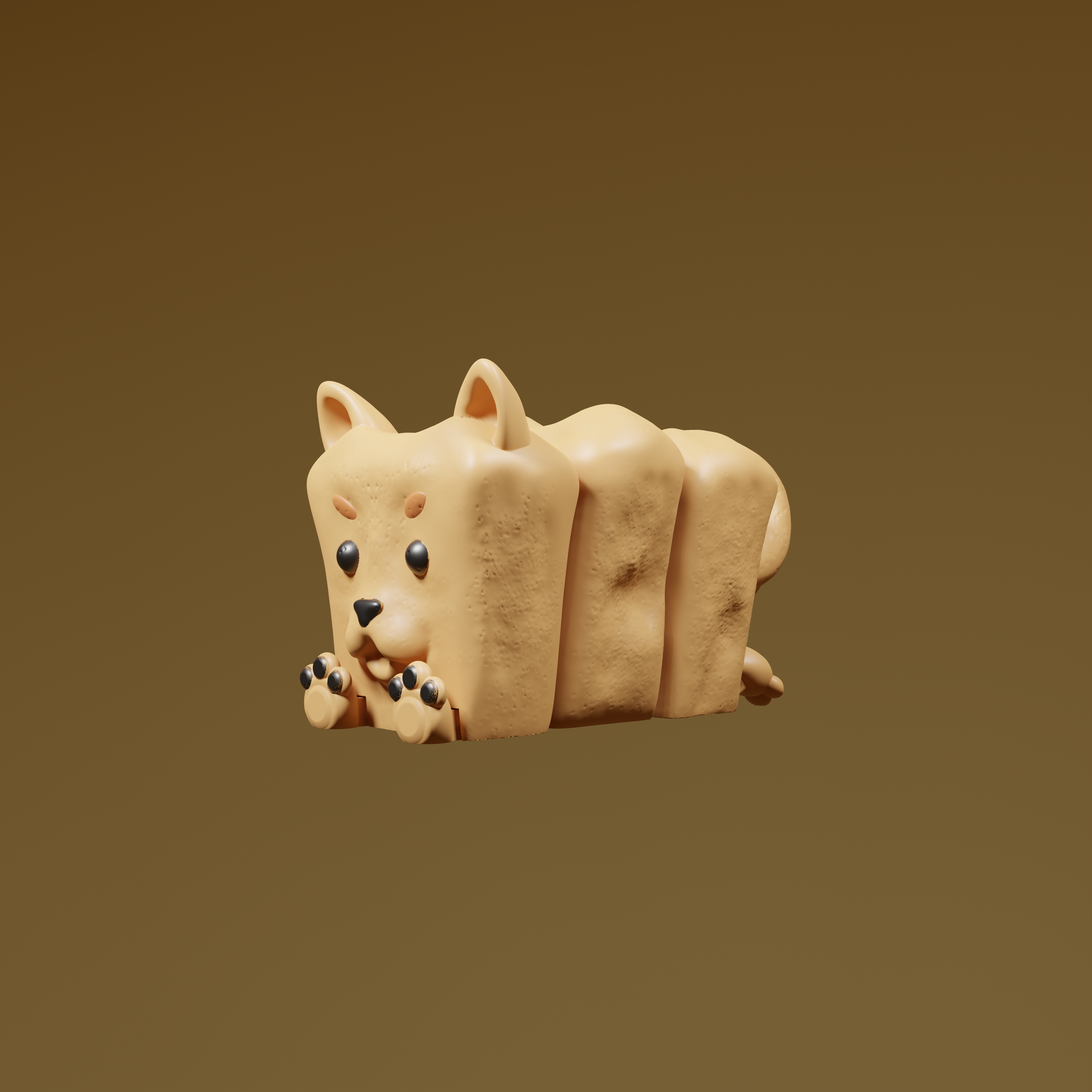 impressão colocar flexi dog bread chaveiro cão pão 3D print model - Mito3D