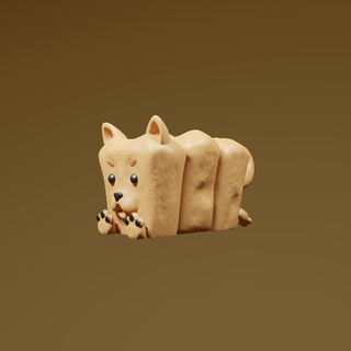 Stampa posto flessibile dog bread portachiavi cane pane 3d print model - Mito3D