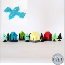 print place foldable mini house wiggling fir gadget print-in-place pip flexi cute wiggle village christmas test calibration cottage miniature fun funny flexible kit 3d print model - Mito3D