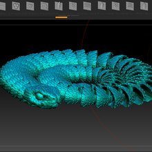Stampa posto fossa vipera arte flessibile agitarsi articolato serpente 3d print model - Mito3D