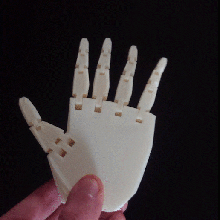 print place poly hand game articulated robot art flexible flex 3d print model - Mito3D