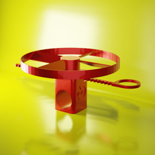 impresión sitio Halar helicóptero juguete anillo divertido hélice rotor 3d print model - Mito3D
