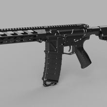 printable airsoft ar15 paar15 aeg body kit game gun m4 3d print model - Mito3D