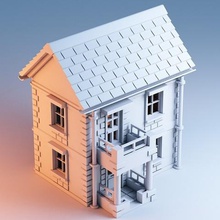 printable architecture kit house 1 3d print model - Mito3D