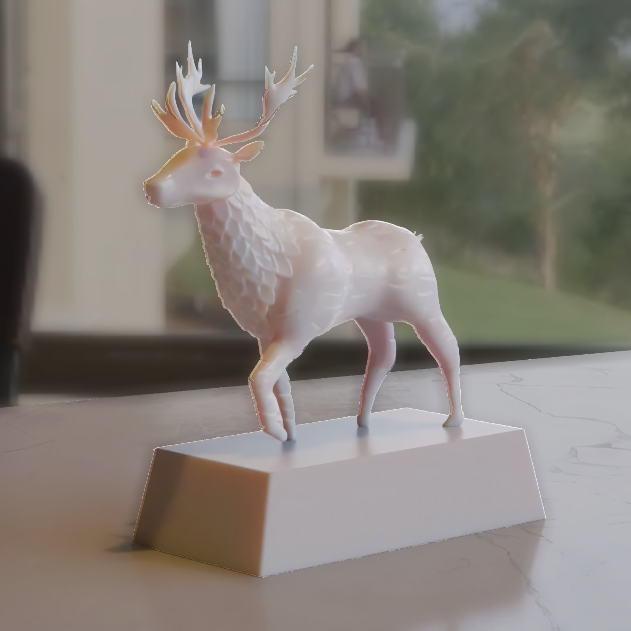 printable deer stylized statue figure desk art creature sculpting sculpture 3D print model - Mito3D