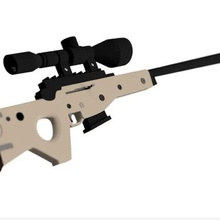 3d printable fortnite bolt-action sniper rifle game 3d print model - Mito3D