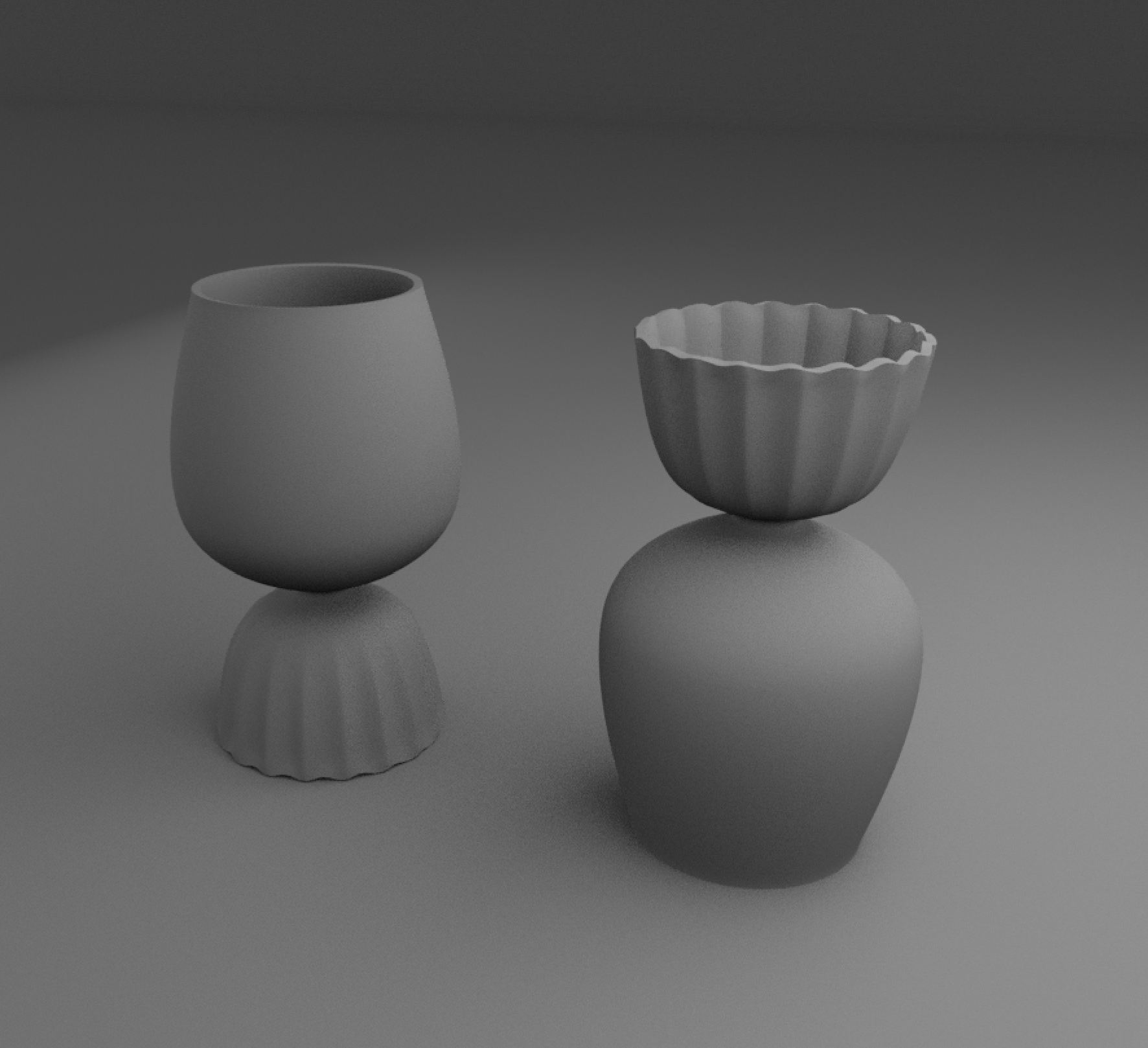 printable glass Home stemmed wine decorative tumbler cup vase flower pot 3D print model - Mito3D
