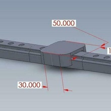 druckbar linear Lager Schiene Entwurf 1 Teile 3d print model - Mito3D