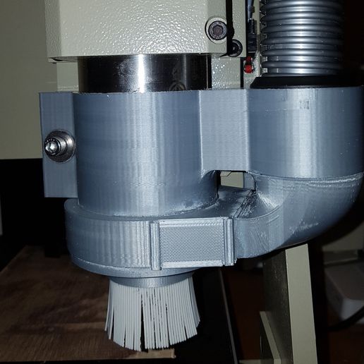 printable passive dust shoe cnc router noise 3D print model - Mito3D