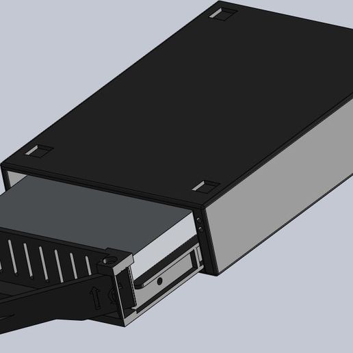 printable sata hot swap hard disk caddy computer 3D print model - Mito3D