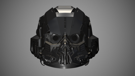 imprimível sci fi inferno capacete impressão stl arte brinquedo bola ataque cosplay 3d 3d print model - Mito3D