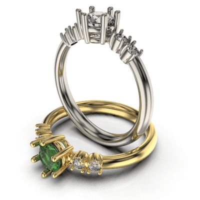 druckbar stl schmuck engagement ring diamanten 059ct diamant prototyp entwickeln 3dprinted design drucken juwel klassisch mode liebe fürsten geschenk freundin frau größen 3d print model - Mito3D