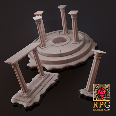 imprimable terrains ancien grèce pack autel bâtiments dnd donjons dragons fantaisie grec historique pilier rpg ruiner paysage temple terrain marteau guerre yabletop structures architecture maison 3d print model - Mito3D