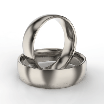 printable wedding ring 6mm comfort jewelry stl prototyping 3dprinted printing printabl for-polymer cnc jewel jewellry gold silver free woman man love girl 3d print model - Mito3D