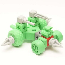 printablock tekerlek spike oyun inşaat oyuncaklar 3d print model - Mito3D