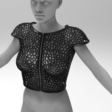 impresso roupas maiô Voronoi topo camisa cosplay moda traje mascarar arte cara deco designar paramétrico útil 3d print model - Mito3D