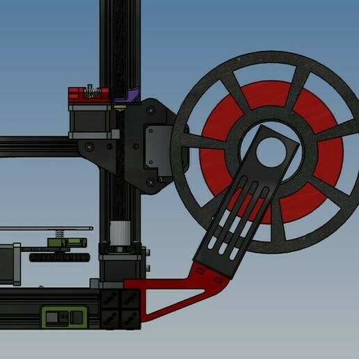 imprimante décalage bobine titulaire soutien ender 3 3D print model - Mito3D